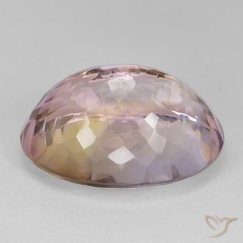 Ametrino Bicolor natural de 26.19 ct, Ovalada, VS