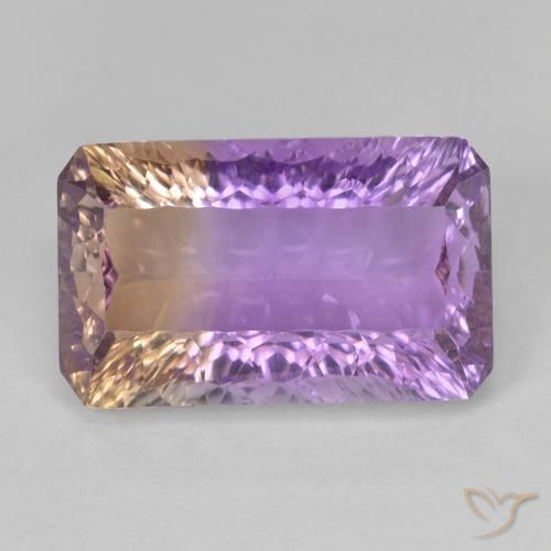 9.72ct Natural Bicolor Ametrino, corte esmeralda, VVS-VS