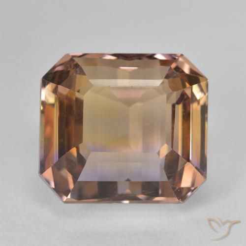 10.38ct Natural Bicolor Ametrino, corte esmeralda, VVS-VS