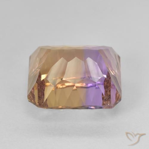 Ametrino Bicolor natural de 9.05 ct, Corte Octágono / Esmeralda, VVS-VS