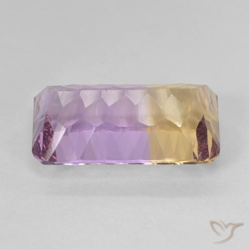 Ametrino Bicolor natural de 6.56 ct, Corte Octágono / Esmeralda, VVS-VS