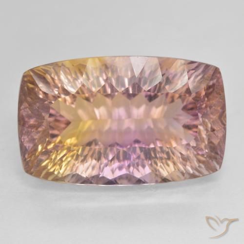 19.18ct Natural Bicolor ametrino, Forma Cojín, VVS