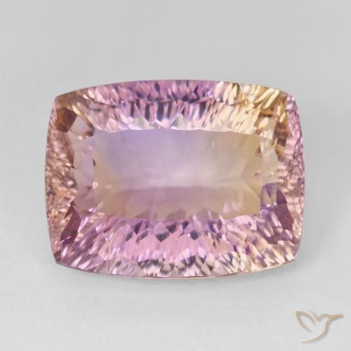 12.54ct Natural Bicolor ametrino, Forma Cojín, VVS