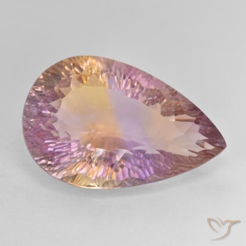 Ametrino Bicolor natural de 16.13 ct, En forma de pera, VVS