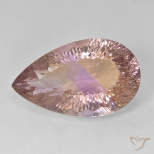 12.63ct Natural Bicolor ametrino, En forma de pera, VVS