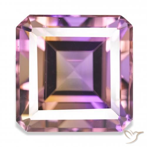 36.92ct Bicolor Ametrino, corte esmeralda, IF
