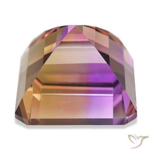 Ametrino Bicolor natural de 36.92 ct, Corte Octágono / Esmeralda, IF