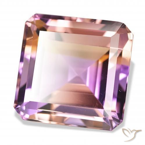 Ametrino Bicolor natural de 33.16 ct, Corte Octágono / Esmeralda, IF
