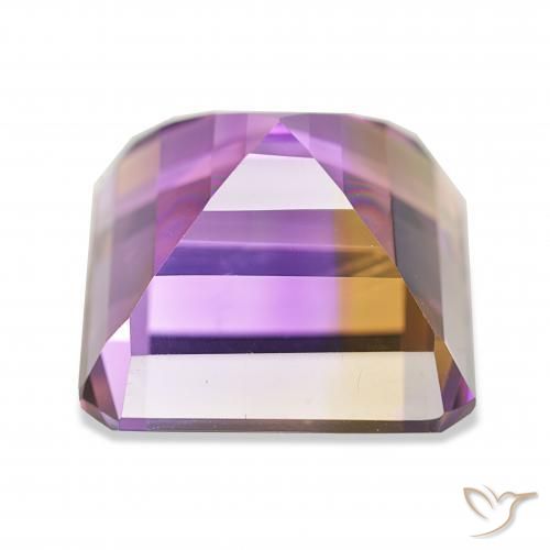 Ametrino Bicolor natural de 33.16 ct, Corte Octágono / Esmeralda, IF