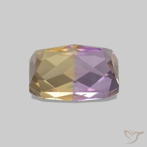 Ametrino Bicolor natural de 1.64 ct, Corte Octágono / Esmeralda, VS