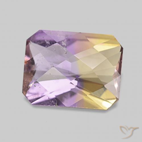 Ametrino Bicolor natural de 1.94 ct, Corte Octágono / Esmeralda, VS