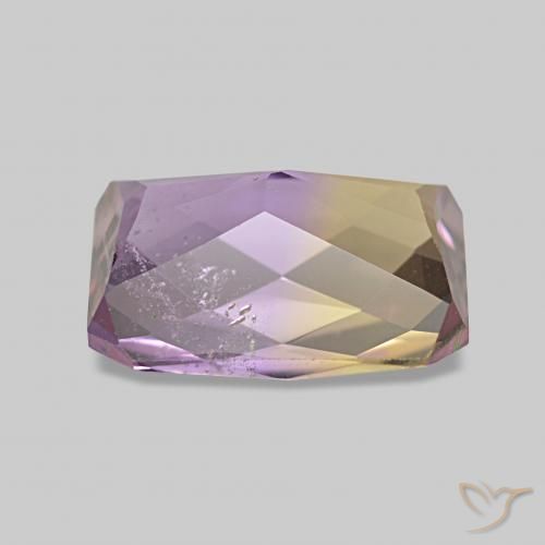 Ametrino Bicolor natural de 1.94 ct, Corte Octágono / Esmeralda, VS