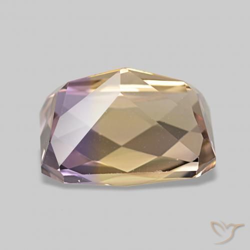 Ametrino Bicolor natural de 2.47 ct, Corte Octágono / Esmeralda, VVS