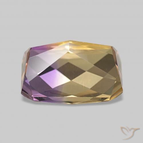 Ametrino Bicolor natural de 3.22 ct, Corte Octágono / Esmeralda, VVS