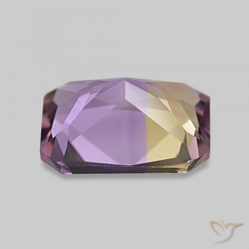 Ametrino Bicolor natural de 2.37 ct, Corte Octágono / Esmeralda, VVS
