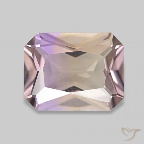 Ametrino Bicolor natural de 1.96 ct, Corte Octágono / Esmeralda, VVS