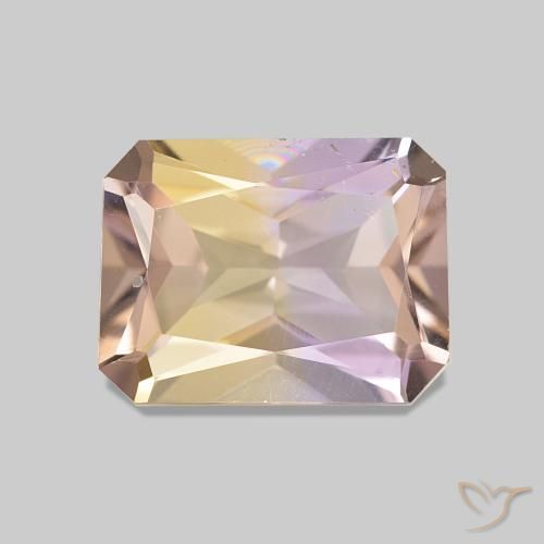 1.66ct Bicolor Ametrino, corte esmeralda, VVS-VS