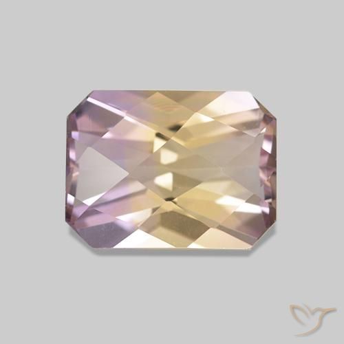 1.54ct Bicolor Ametrino, corte esmeralda, VVS-VS