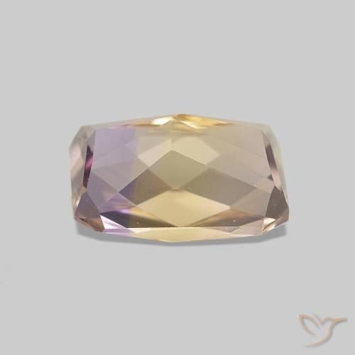 Ametrino Bicolor natural de 1.54 ct, Corte Octágono / Esmeralda, VVS-VS
