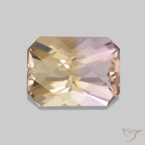 1.64ct Bicolor Ametrino, corte esmeralda, VS