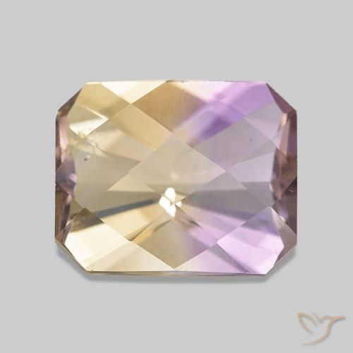 2.91ct Bicolor Ametrino, corte esmeralda, VS