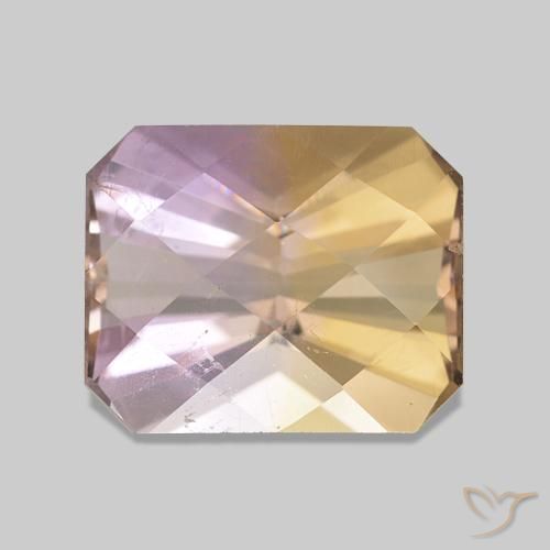 3.38ct Bicolor Ametrino, corte esmeralda, VS