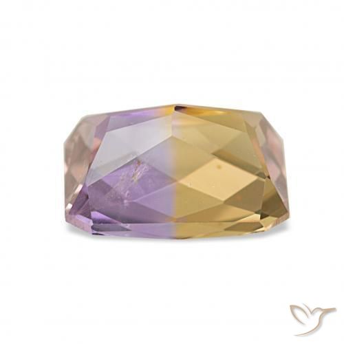 Ametrino Bicolor natural de 2.06 ct, Corte Octágono / Esmeralda, VS