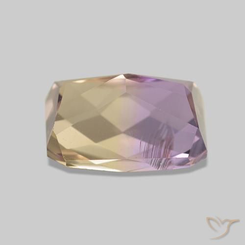 Ametrino Bicolor natural de 2.26 ct, Corte Octágono / Esmeralda, VS