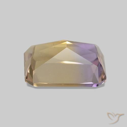 Ametrino Bicolor natural de 1.96 ct, Corte Octágono / Esmeralda, VVS