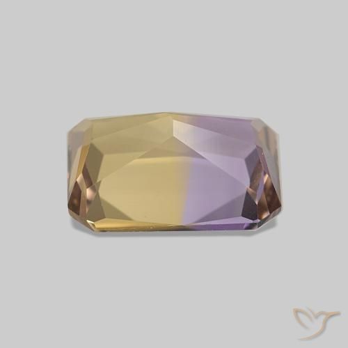 Ametrino Bicolor natural de 1.79 ct, Corte Octágono / Esmeralda, VVS
