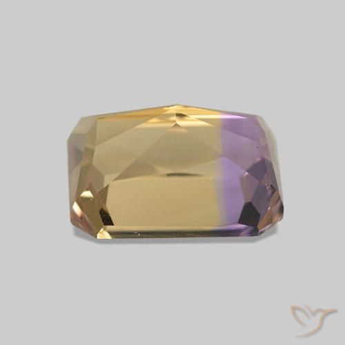 Ametrino Bicolor natural de 2.43 ct, Corte Octágono / Esmeralda, VVS