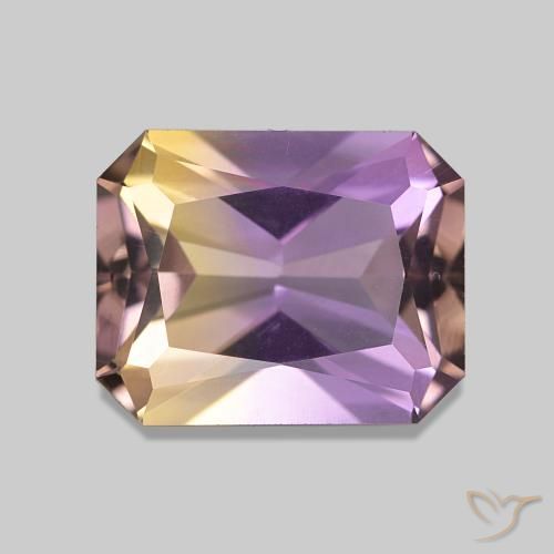 2.93ct Bicolor Ametrino, corte esmeralda, VVS