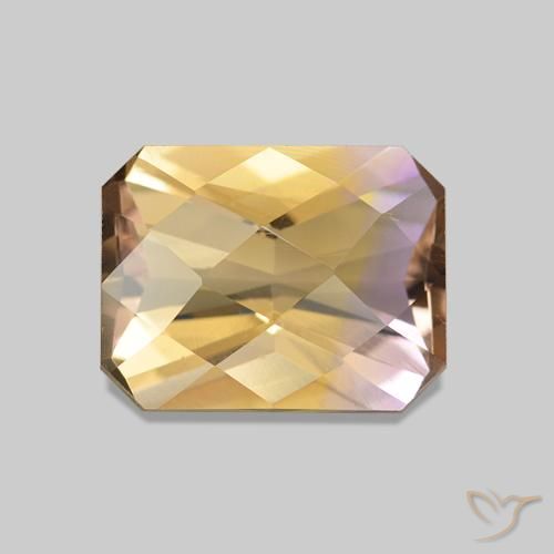 2.19ct Bicolor Ametrino, corte esmeralda, VVS