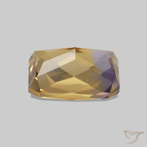 Ametrino Bicolor natural de 2.19 ct, Corte Octágono / Esmeralda, VVS