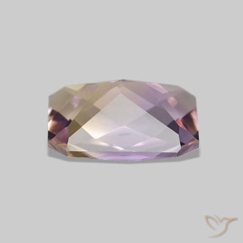 Ametrino Bicolor natural de 1.85 ct, corte esmeralda, VVS