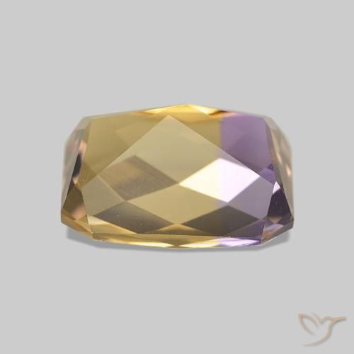 Ametrino Bicolor natural de 2.96 ct, Corte Octágono / Esmeralda, VVS