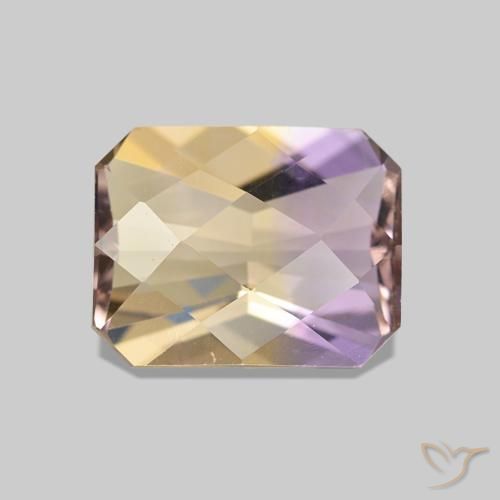 2.01ct Bicolor Ametrino, corte esmeralda, VVS