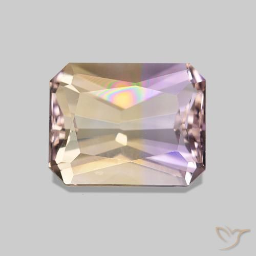 2.13ct Bicolor Ametrino, corte esmeralda, VVS