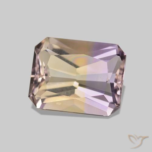 Ametrino Bicolor natural de 2.13 ct, Corte Octágono / Esmeralda, VVS