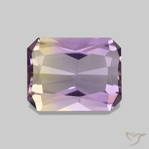 1.74ct Bicolor Ametrino, corte esmeralda, VVS