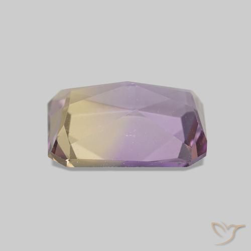 Ametrino Bicolor natural de 1.74 ct, Corte Octágono / Esmeralda, VVS
