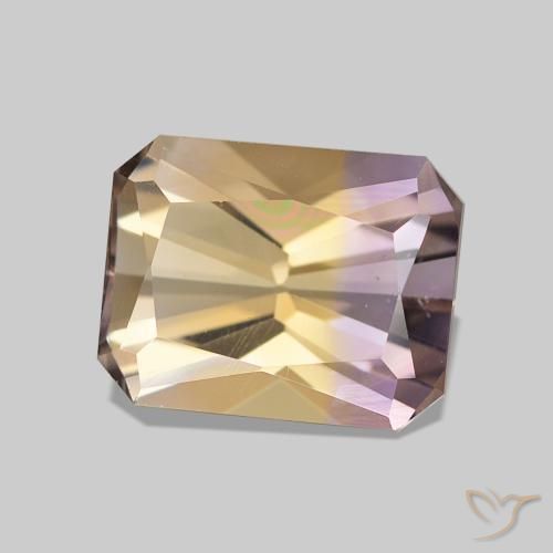 Ametrino Bicolor natural de 2.13 ct, Corte Octágono / Esmeralda, VVS