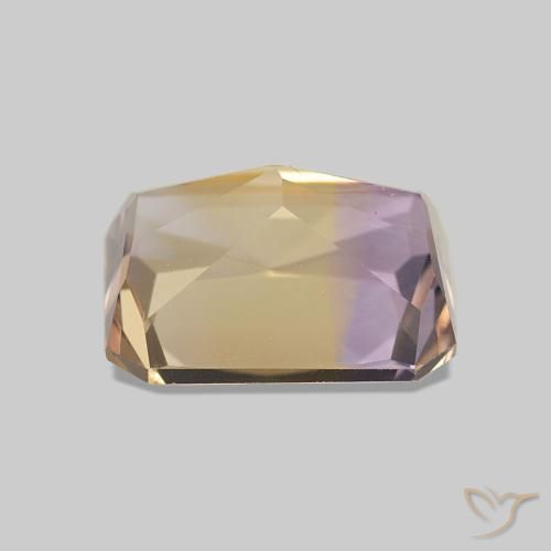 Ametrino Bicolor natural de 2.13 ct, Corte Octágono / Esmeralda, VVS