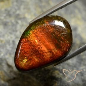 amolita Multicolor natural de 10.57 ct, Elegante, Opaco