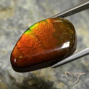 amolita Multicolor natural de 10.57 ct, Elegante, Opaco