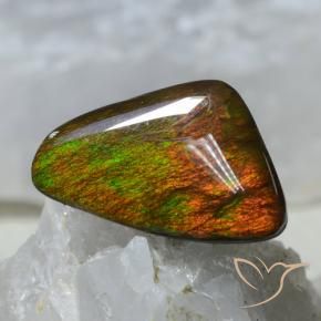 amolita Multicolor natural de 8.89 ct, Elegante, Opaco