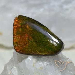 amolita Multicolor natural de 8.89 ct, Elegante, Opaco
