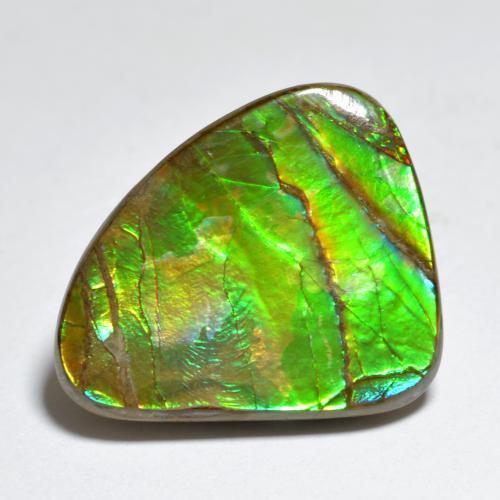 Ammolita multicolor natural de 7,29 ct, forma elegante, opaco