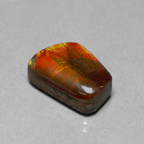 Ammolita multicolor natural de 6,41 ct, forma elegante, opaco