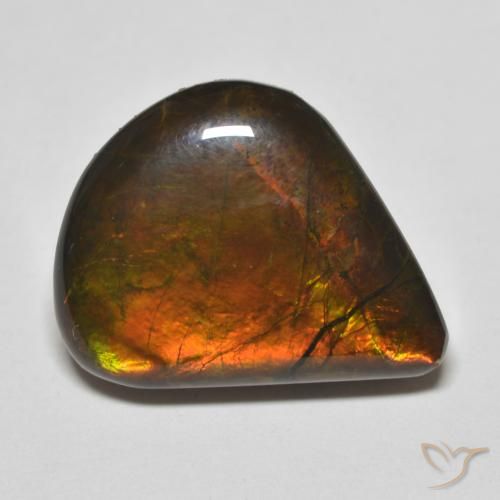 8.83ct Natural Multicolor amolita, En forma de pera, Opaco